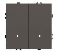 Выключатель двухклавишный без рамки Stekker Эмили 49916