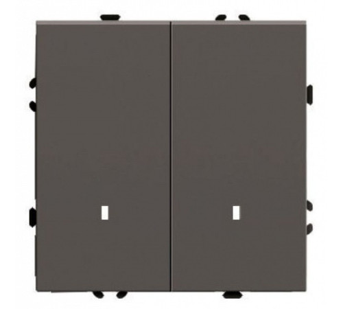 Выключатель двухклавишный без рамки Stekker Эмили 49916