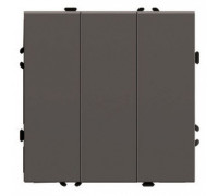 Выключатель трехклавишный без рамки Stekker Эмили 49922