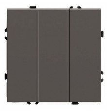 Выключатель трехклавишный без рамки Stekker Эмили 49922