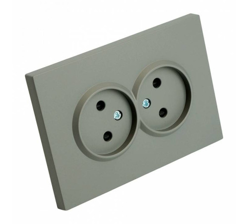 Розетка двойная без заземления, без рамки Stekker Эмили 49955