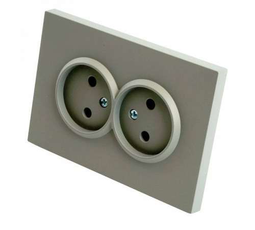 Розетка двойная без заземления, без рамки Stekker Эмили 49955