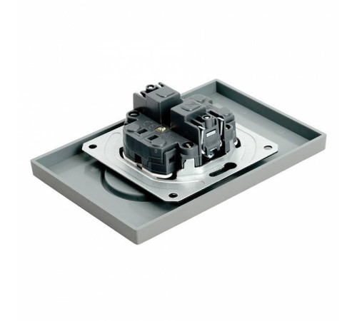 Розетка двойная без заземления, без рамки Stekker Эмили 49955