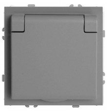 Розетка без заземления и со шторкой, без рамки с крышкой Stekker Эмили 49956