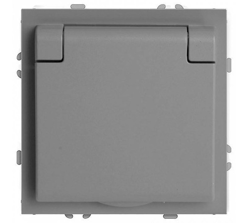 Розетка без заземления и со шторкой, без рамки с крышкой Stekker Эмили 49956