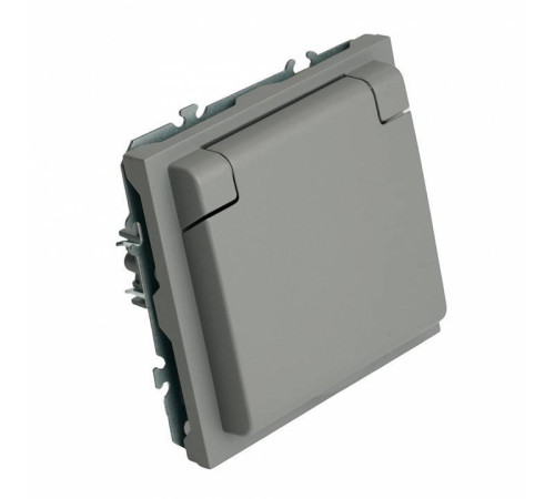 Розетка без заземления и со шторкой, без рамки с крышкой Stekker Эмили 49956