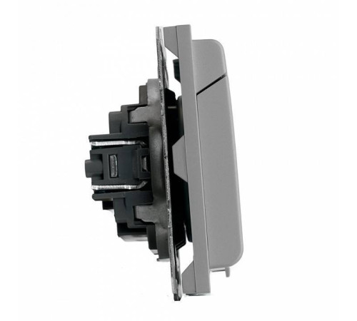 Розетка без заземления и со шторкой, без рамки с крышкой Stekker Эмили 49956