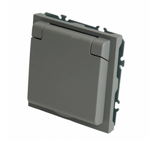 Розетка без заземления и со шторкой, без рамки с крышкой Stekker Эмили 49956