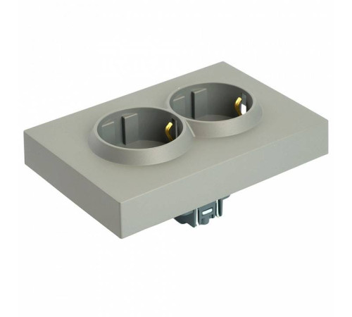 Розетка двойная с заземлением, без рамки Stekker Эмили 49960