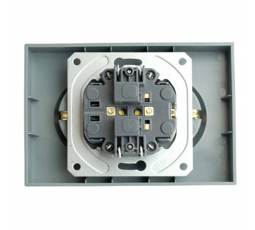 Розетка двойная с заземлением, без рамки Stekker Эмили 49960