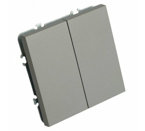 Выключатель двухклавишный без рамки Stekker Эмили 50166