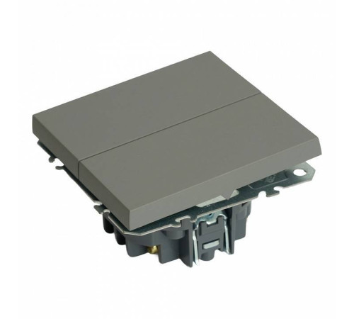 Выключатель двухклавишный без рамки Stekker Эмили 50166