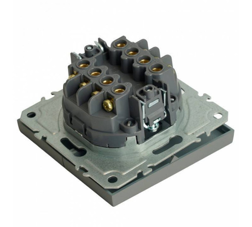 Выключатель двухклавишный без рамки Stekker Эмили 50166