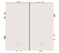 Выключатель самовозвратный двухклавишный без рамки Stekker Эмили 50365