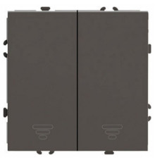 Выключатель самовозвратный двухклавишный без рамки Stekker Эмили 50367