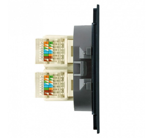 Розетка двойная Ethernet RJ-45 без рамки Stekker Мия 50451