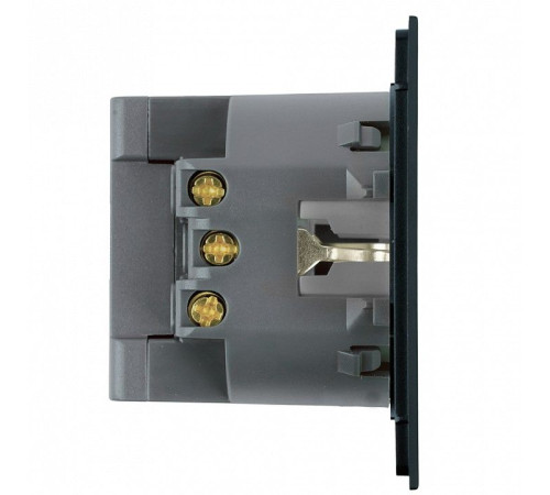 Розетка с заземлением и со шторкой и 2хUSB type A и C, без рамки Stekker Мия 50452