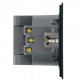 Розетка с заземлением и со шторкой и 2хUSB type A и C, без рамки Stekker Мия 50452
