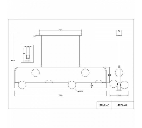 Подвесной светильник Favourite Fitirum 4072-6P