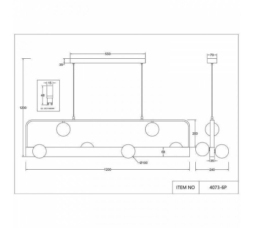 Подвесной светильник Favourite Fitirum 4073-6P