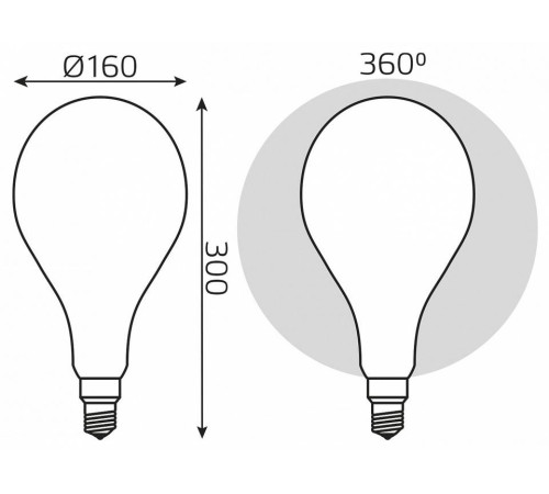 Лампа светодиодная Gauss Filament E27 10Вт 4100K 179202210-D