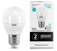 Лампа светодиодная Gauss LED Elementary Globe E27 10Вт 4100K 53220