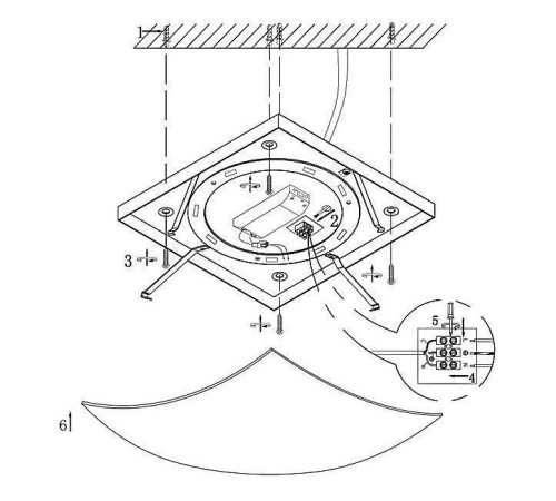 Накладной светильник Globo Noir 40484