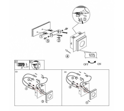 Накладной светильник Globo Cayman 49208-1