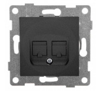 Розетка двойная телефонная RJ-12 Gusi Electric BRAVO С10Т2-010
