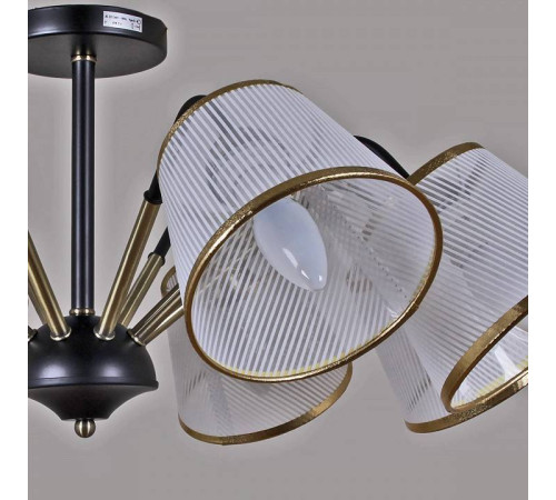 Люстра на штанге ILLUMICO IL0344-8CSQ-79 BK AB