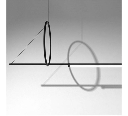 Подвесной светильник Imperiumloft Suspension Cercle Et Trait Graphite Satine 40.1282-0