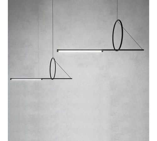 Подвесной светильник Imperiumloft Suspension Cercle Et Trait Graphite Satine 40.1282-0