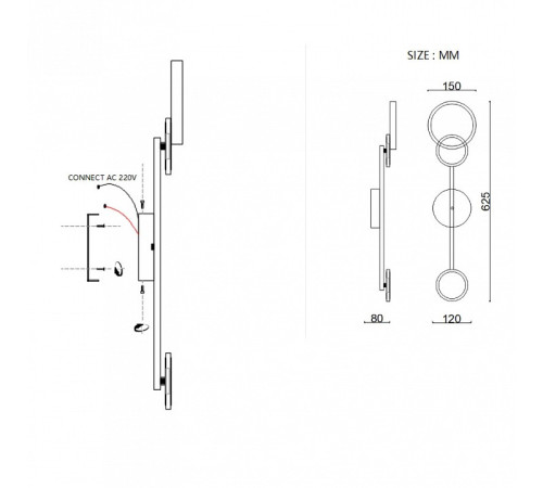 Накладной светильник Imperiumloft ZINGY B zingy01