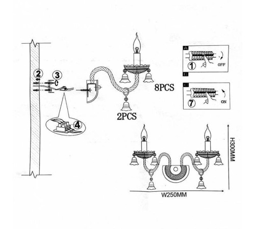 Бра Imperiumloft RAINBOW rainbow-6-wall-01