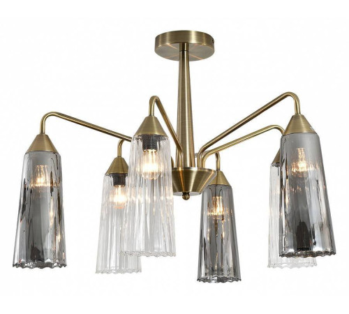 Люстра на штанге Indigo Campana 13028/6R Brass