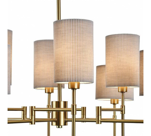 Люстра на штанге Indigo Plisse 13033/8R Brass