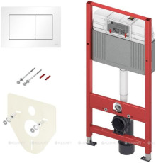 Комплект инсталляции 4 в 1 TECE Base 2.0 с клавишей TECEnow белый глянец 9400413