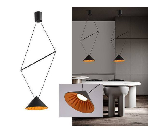 Подвесной светильник Italline IT03-1429 IT03-1430 black/orange