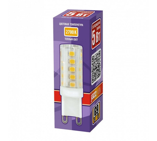 Лампа светодиодная Jazzway G9 5Вт 2700K PLED-G9 5W 2700K