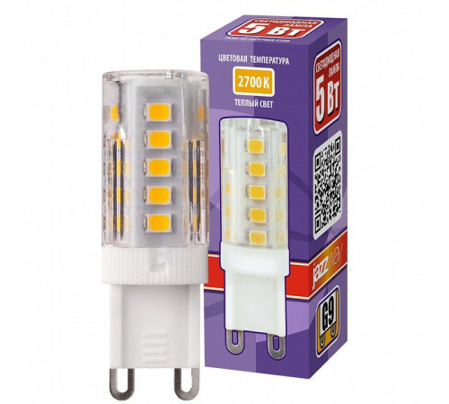 Лампа светодиодная Jazzway G9 5Вт 2700K PLED-G9 5W 2700K
