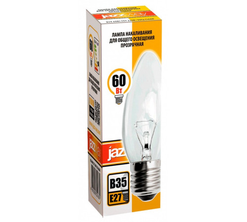 Лампа накаливания Jazzway B35 240V 60W E27 clear