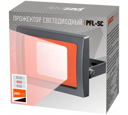Настенно-потолочный прожектор Jazzway PFL-SC-20W Red IP65