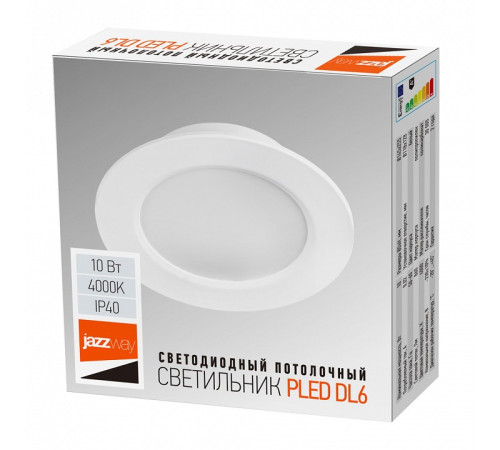 Встраиваемый светильник Jazzway PLED DL6 10w 4000K WH IP40