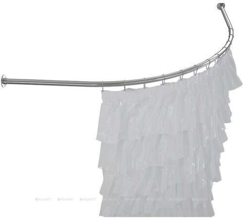 Карниз для ванны Aquanet Jamaica дуга 1600x1000 мм нержавеющая сталь 00152670