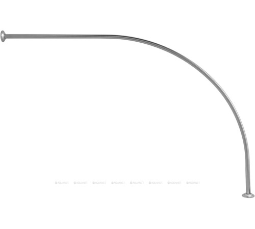 Карниз для ванны Aquanet Jamaica дуга 1600x1000 мм нержавеющая сталь 00152670