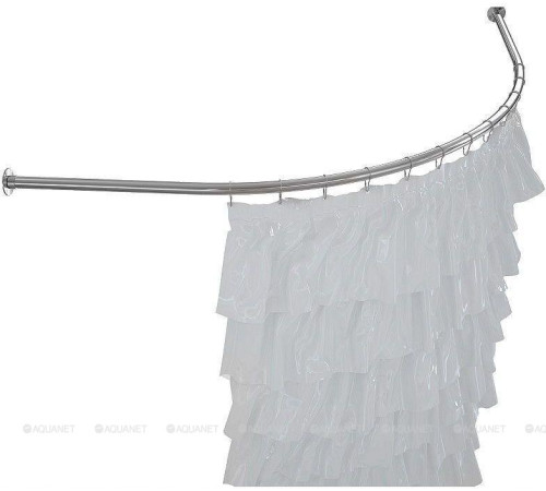 Карниз для ванны Aquanet Palau дуга 1400x1400 мм нержавеющая сталь 00157485