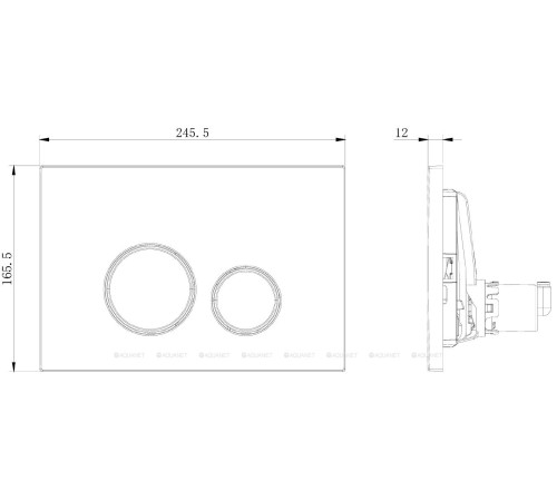 Кнопка смыва пневматическая Allen Brau Priority 3.0 ABS графит 9.20A01.GR