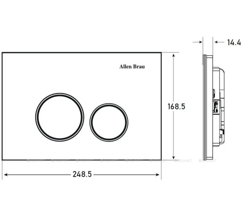 Кнопка смыва пневматическая Allen Brau Priority 2.0 стекло черный/хром 9.20005.31