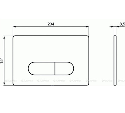 Панель смыва Ideal Standard ProSys Oleas M1 хром R0115AA