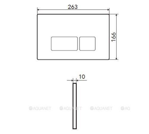 Кнопка смыва Logan Space двойная черный матовый 297680